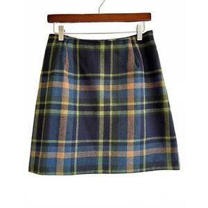 Women's vintage Maurice's Wool Blend Plaid skirt size 8